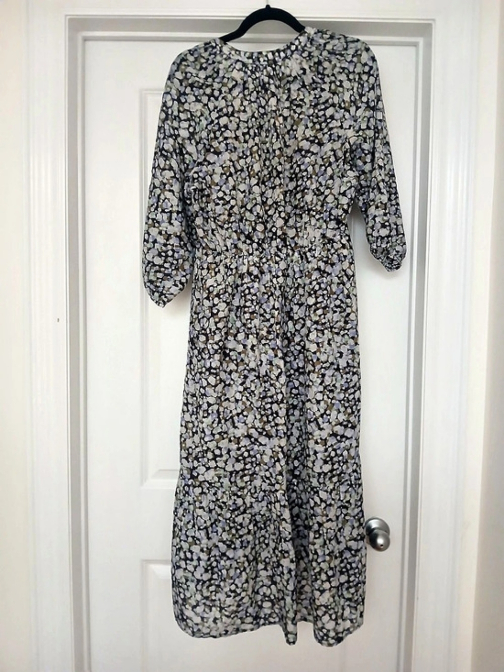 Xirena Ella Dress Abstract Midi Dress in Lilac & Green Size Small